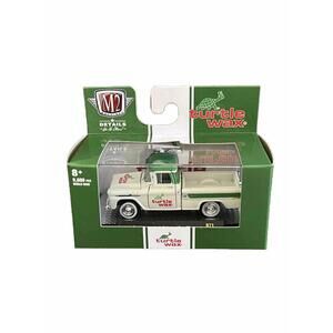 M2 Machines 1958 Chevrolet Cameo Truck Turtle Wax RR tires white/green pickup
